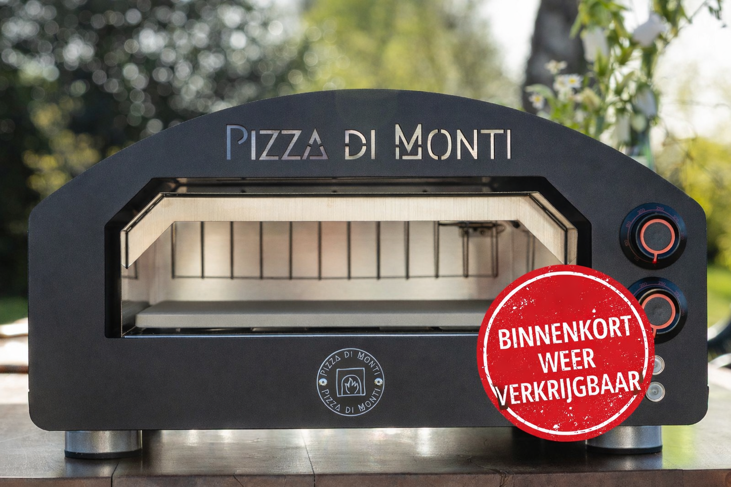 Pizza di Monti - Tavoletta Black - Luxe Tafelmodel Elektrische Pizzaoven - tot wel 400°C - Boven en onder onafhankelijke temperatuur regelaars